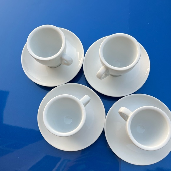 4 white espresso tea cups - Picture 2 of 6